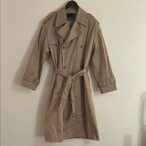 OAK + FORT Oversized Beige Trench Coat